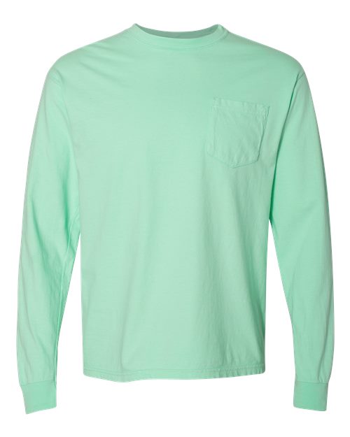 Comfort Colors Men's Garment-Dyed Heavyweight Long Sleeve Pocket T-Shirt-1