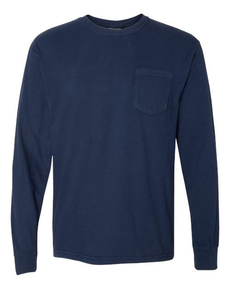 Comfort Colors Men's Garment-Dyed Heavyweight Long Sleeve Pocket T-Shirt-1