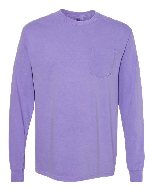 Comfort Colors Men's Garment-Dyed Heavyweight Long Sleeve Pocket T-Shirt-1