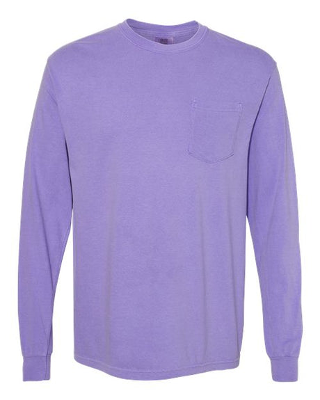 Comfort Colors Men's Garment-Dyed Heavyweight Long Sleeve Pocket T-Shirt-1