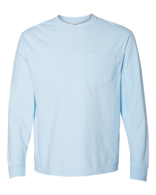 Comfort Colors Men's Garment-Dyed Heavyweight Long Sleeve Pocket T-Shirt-1