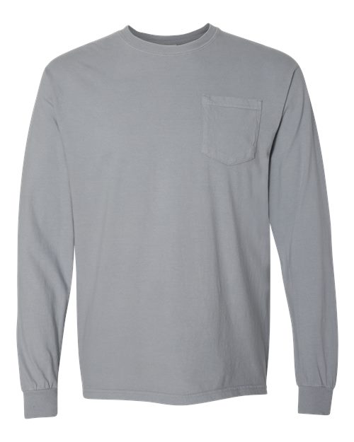 Comfort Colors Men's Garment-Dyed Heavyweight Long Sleeve Pocket T-Shirt-1