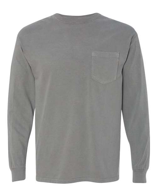 Comfort Colors Men's Garment-Dyed Heavyweight Long Sleeve Pocket T-Shirt-1