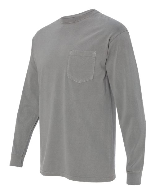 Comfort Colors Men's Garment-Dyed Heavyweight Long Sleeve Pocket T-Shirt-2