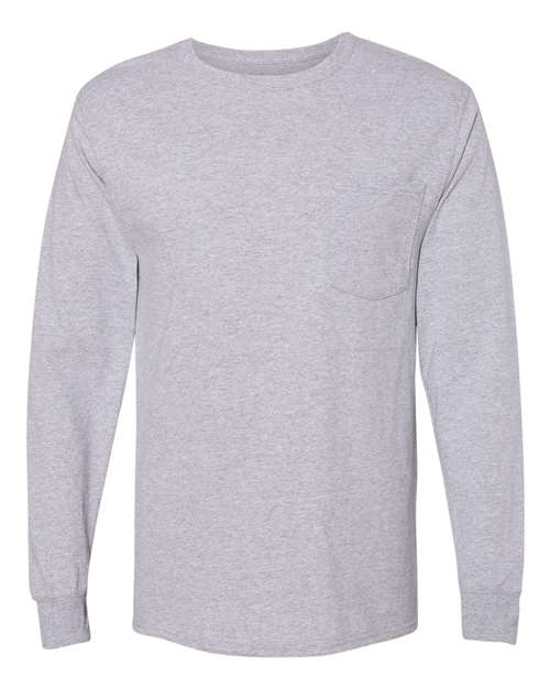  Men's Workwear Long Sleeve Pocket T-Shirt-1