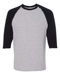 Gildan Men's Heavy Cotton Raglan Three-Quarter Sleeve T-Shirt-1