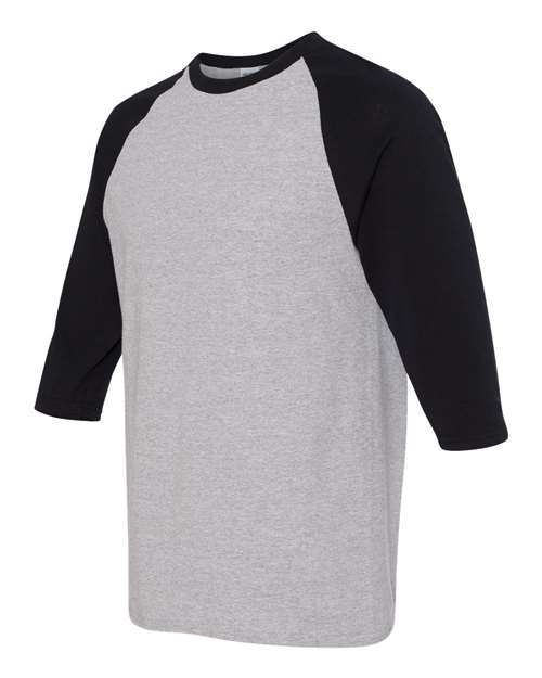 Gildan Men's Heavy Cotton Raglan Three-Quarter Sleeve T-Shirt-2
