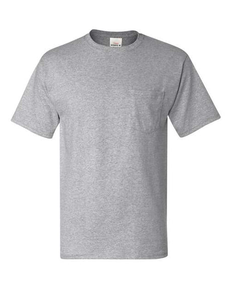 Hanes Men's Authentic 100%  Cotton T-Shirt with Pocket-1