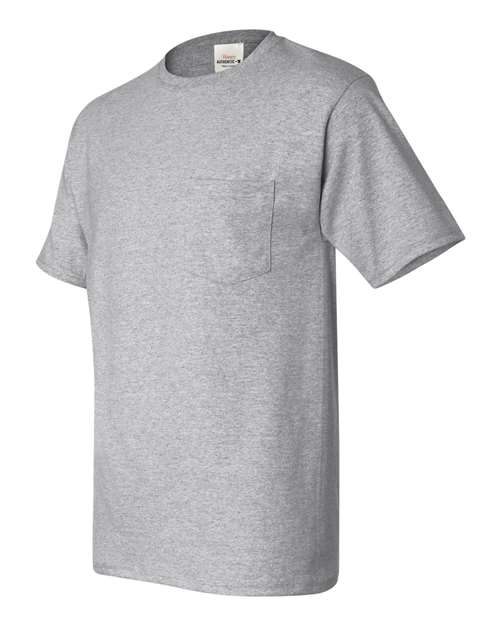 Hanes Men's Authentic 100%  Cotton T-Shirt with Pocket-2