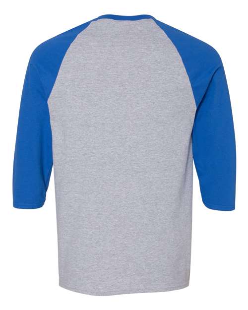 Gildan Men's Heavy Cotton Raglan Three-Quarter Sleeve T-Shirt-2