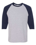 Gildan Men's Heavy Cotton Raglan Three-Quarter Sleeve T-Shirt-1