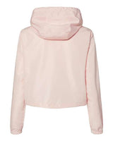 Independent Trading Co. Women's Lightweight Quarter-Zip Pullover Crop Windbreaker-2
