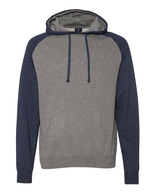 Independent Trading Co. Men's Raglan Hooded Sweatshirt-1