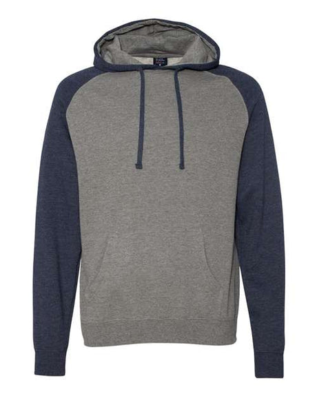 Independent Trading Co. Men's Raglan Hooded Sweatshirt-1