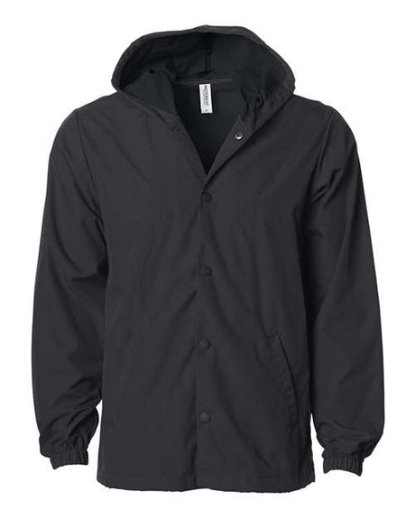Independent Trading Co. Men's Water-Resistant Hooded Windbreaker-1