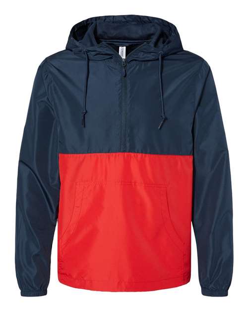 Independent Trading Co. Men's Lightweight Quarter-Zip Windbreaker Pullover Jacket-1