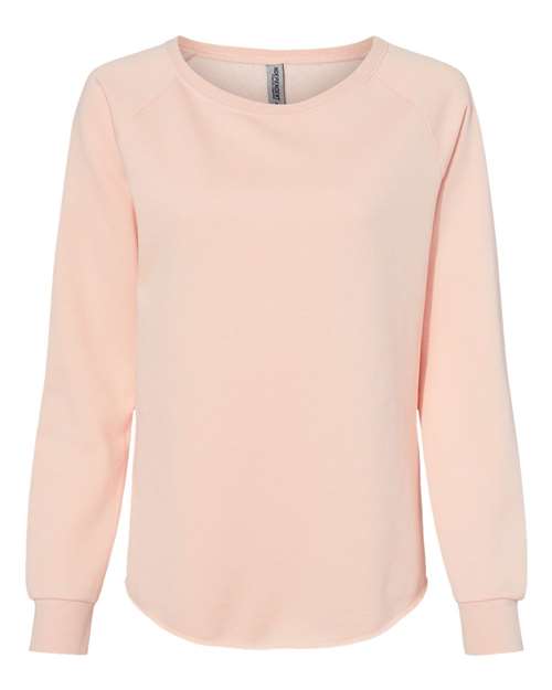 Independent Trading Co. Women's California Wave Wash Crewneck Sweatshirt-1