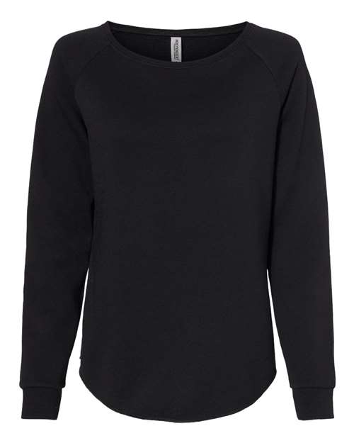 Independent Trading Co. Women's California Wave Wash Crewneck Sweatshirt-1