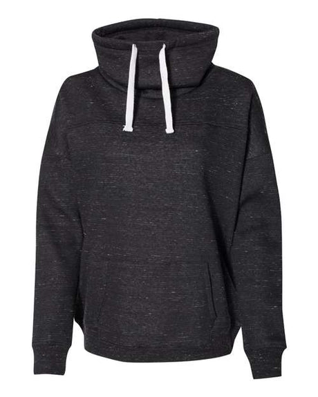 J. America Women's Mélange Fleece Cowl Neck Sweatshirt-1