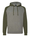 Independent Trading Co. Men's Raglan Hooded Sweatshirt-1
