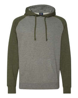 Independent Trading Co. Men's Raglan Hooded Sweatshirt-1