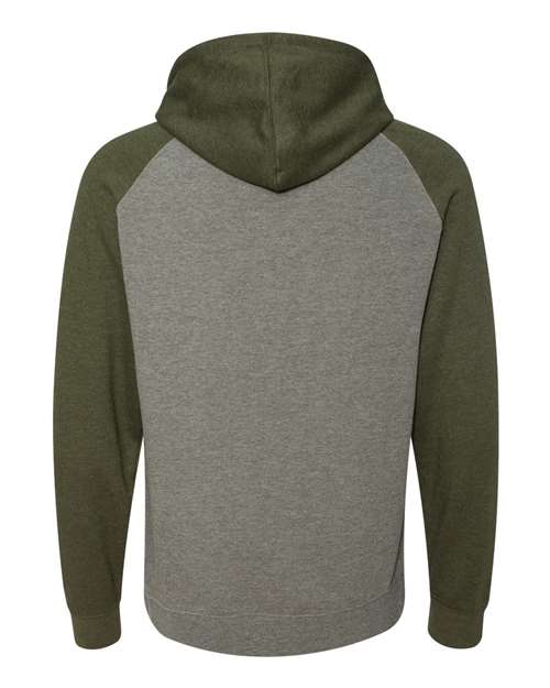 Independent Trading Co. Men's Raglan Hooded Sweatshirt-2