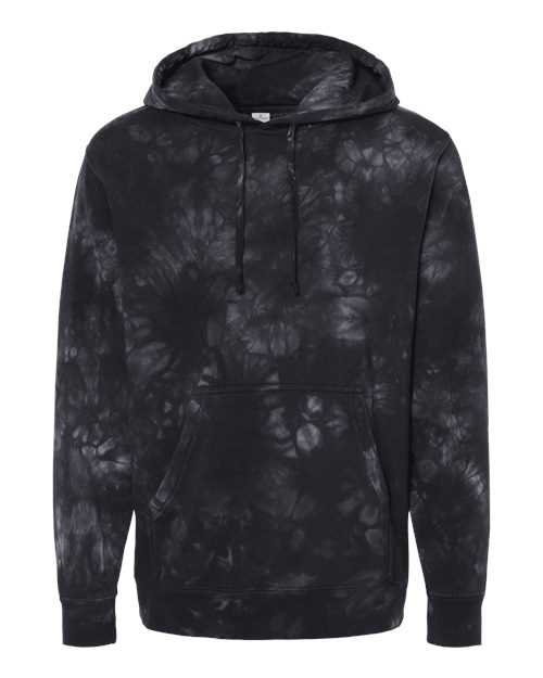 Independent Trading Co. Men's Midweight Tie-Dyed Hooded Sweatshirt-1