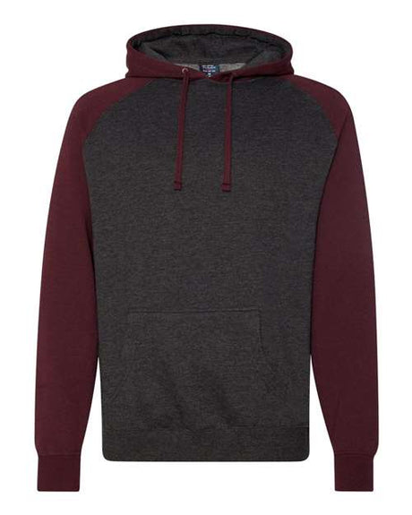 Independent Trading Co. Men's Raglan Hooded Sweatshirt-1
