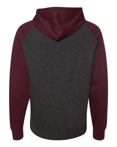 Independent Trading Co. Men's Raglan Hooded Sweatshirt-2