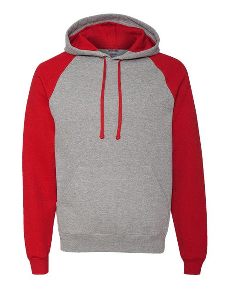 JERZEES Men's Nublend Colorblocked Raglan Hooded Sweatshirt-1
