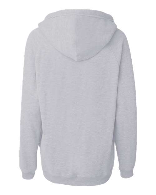 J. America Women's Sueded V-Neck Hooded Sweatshirt-2