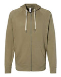 Independent Trading Co. Men's Icon Lightweight Loopback Terry Full-Zip Hooded Sweatshirt-1