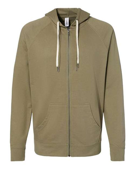 Independent Trading Co. Men's Icon Lightweight Loopback Terry Full-Zip Hooded Sweatshirt-1