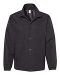 Independent Trading Co. Men's Water-Resistant Windbreaker Coach’s Jacket-1