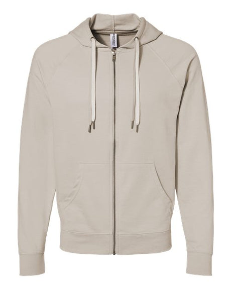 Independent Trading Co. Men's Icon Lightweight Loopback Terry Full-Zip Hooded Sweatshirt-1