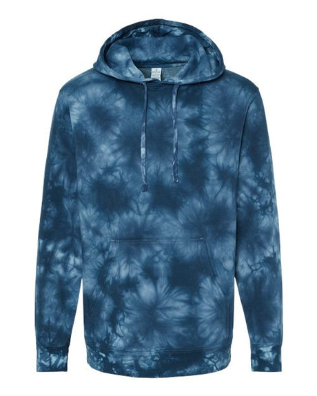 Independent Trading Co. Men's Midweight Tie-Dyed Hooded Sweatshirt-1