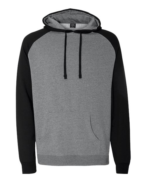 Independent Trading Co. Men's Raglan Hooded Sweatshirt-1
