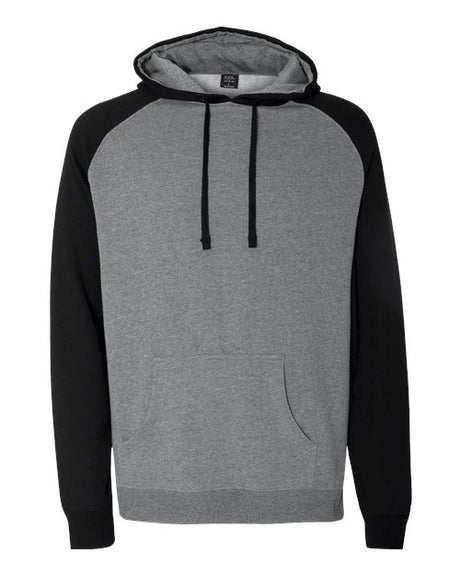 Independent Trading Co. Men's Raglan Hooded Sweatshirt-1
