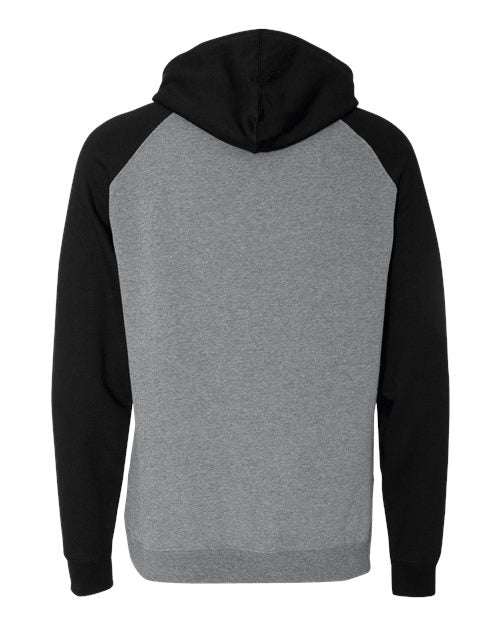 Independent Trading Co. Men's Raglan Hooded Sweatshirt-2