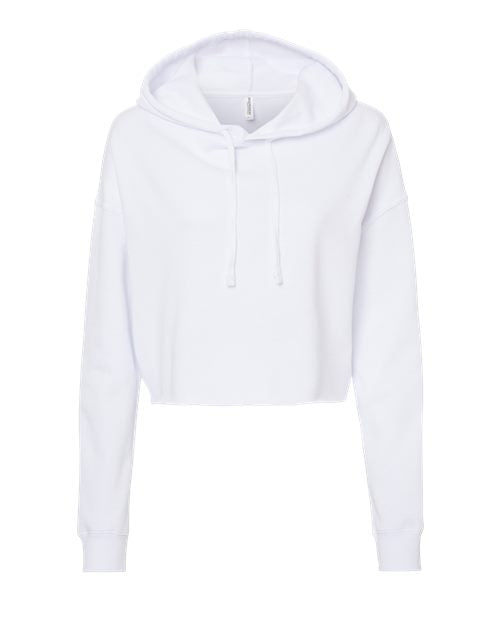 Independent Trading Co. Women’s Lightweight Crop Hooded Sweatshirt-1