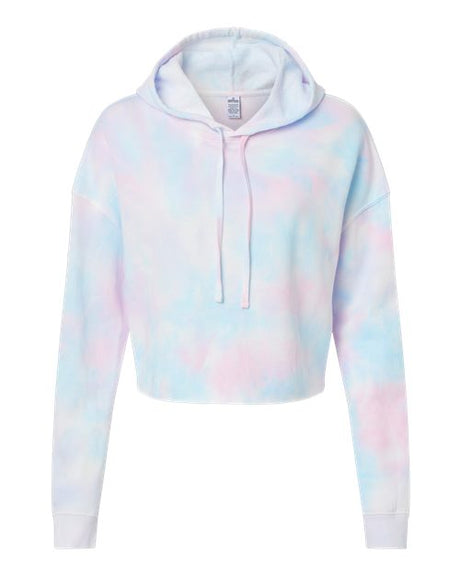 Independent Trading Co. Women’s Lightweight Crop Hooded Sweatshirt-1