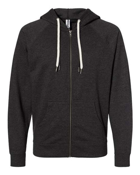 Independent Trading Co. Men's Icon Lightweight Loopback Terry Full-Zip Hooded Sweatshirt-1
