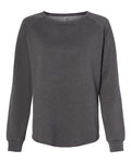 Independent Trading Co. Women's California Wave Wash Crewneck Sweatshirt-1