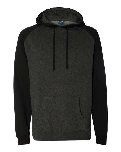 Independent Trading Co. Men's Raglan Hooded Sweatshirt-1