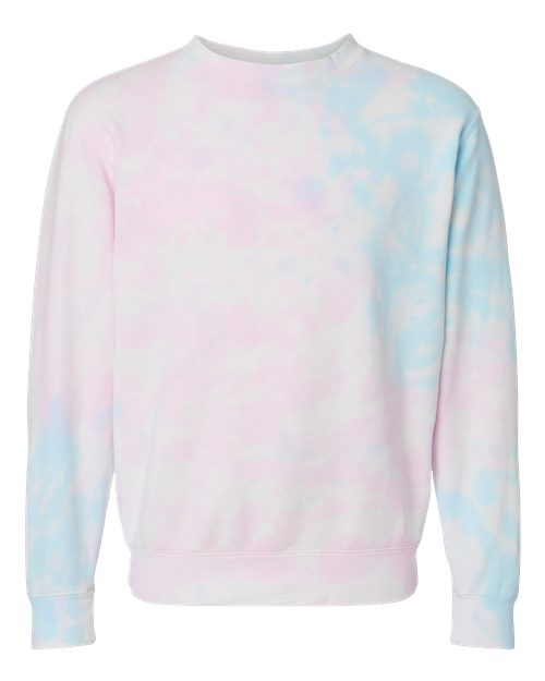 Independent Trading Co. Men's Midweight Tie-Dyed Crewneck Sweatshirt-1