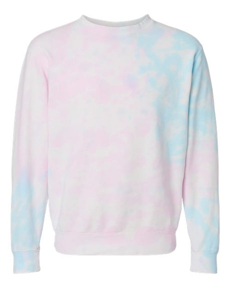 Independent Trading Co. Men's Midweight Tie-Dyed Crewneck Sweatshirt-1
