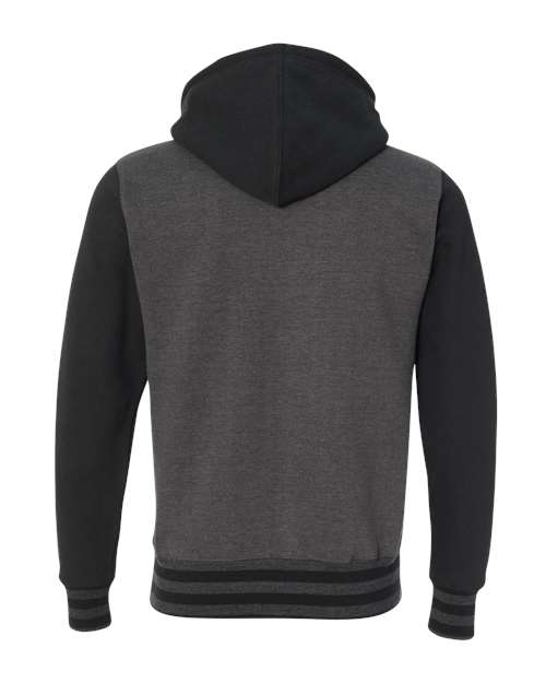 Independent Trading Co. Men's Heavyweight Varsity Full-Zip Hooded Sweatshirt-2
