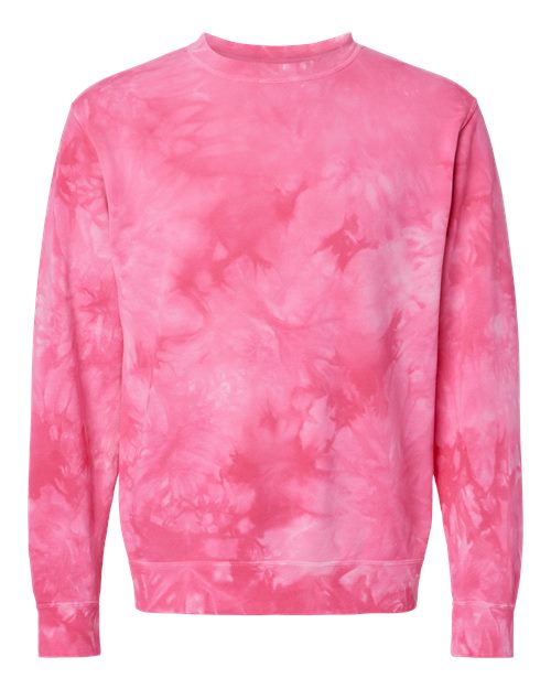 Independent Trading Co. Men's Midweight Tie-Dyed Crewneck Sweatshirt-1