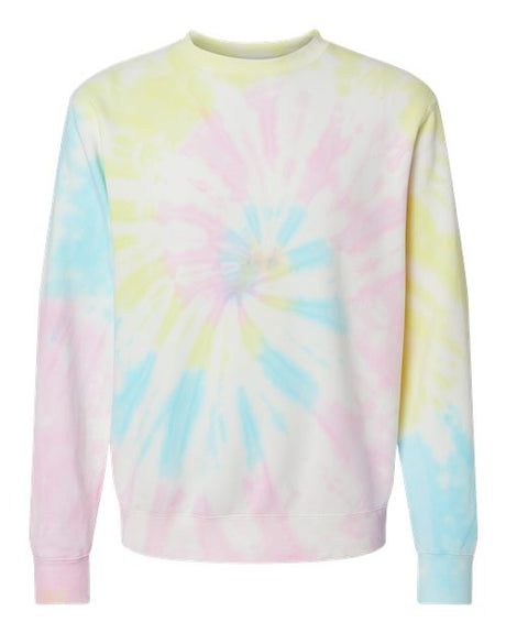 Independent Trading Co. Men's Midweight Tie-Dyed Crewneck Sweatshirt-1