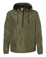 Independent Trading Co. Men's Lightweight Quarter-Zip Windbreaker Pullover Jacket-1